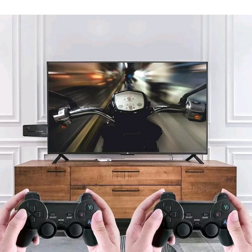4K 2.4G Wireless HD TV Video Game Console 10000+ Built-in Games with 2 Joystic